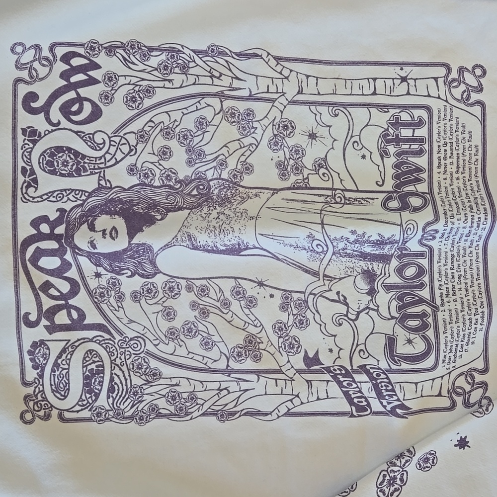 Taylor Swift Sweatshirt Size XL Speak Now (Taylor's Version) Tracklist Crewneck - Picture 4 of 9
